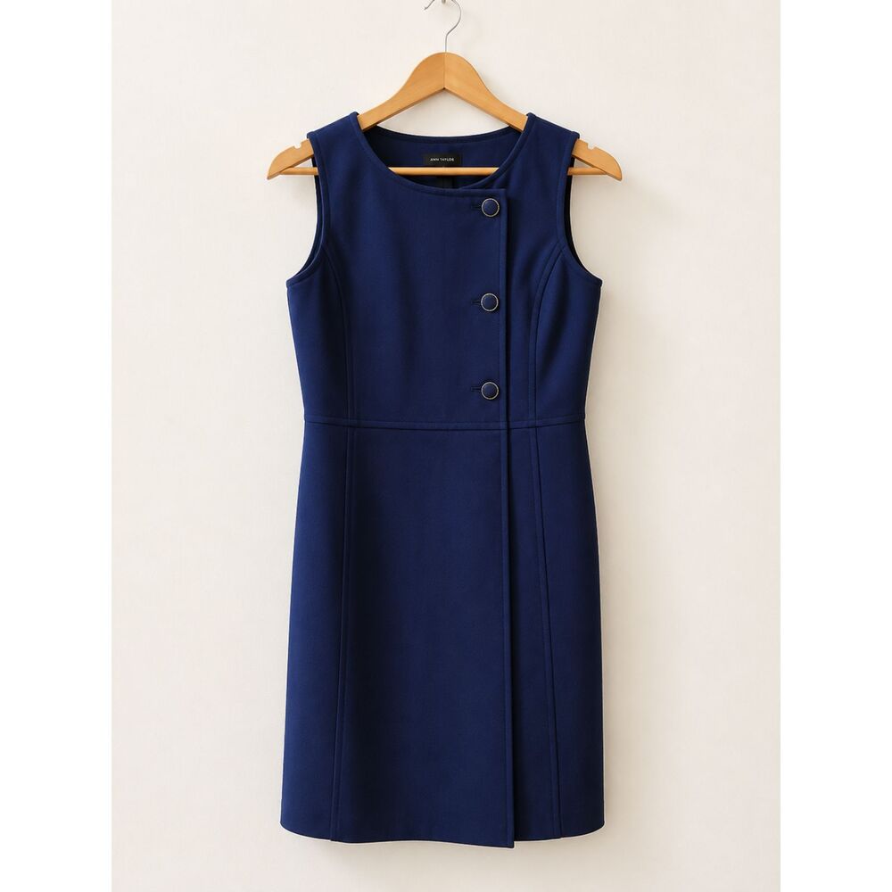 Talbots Navy Sheath Dress Size 6 | Button Detail Career & Workwear